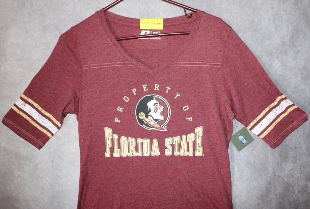 Florida State Seminoles Shirt Womens M Red NCAA Football Russell Athletic